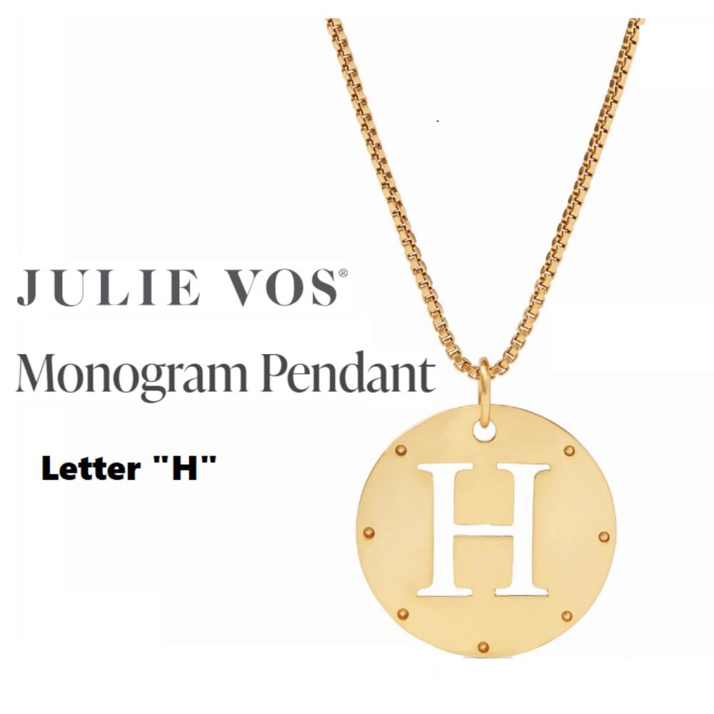 Julie Vos® Monogram Pendant - Letter "H"